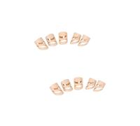 ifundom 10pcs Guitar Thumb Finger Picks Beige Picks for Acoustic Electric Bass Banjo Ukulele Ergonomic Design for Comfort and Fingernail Colorful Sleeves for Enhanced Playability