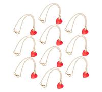 ifundom 10pcs Heart Necklace for Dolls Lightweight Costume Jewelry with Heart Pendants Versatile Accessory for Dress Up Role Playing and Collecting Gifts