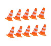 ifundom 10Pcs Miniature Traffic Sign Pretend Play Road Cones Model Construction Roadblocks Educational Learning Accessories for Interactive Play and Symbol Recognition