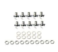 ifundom 10pcs Mono Jack Socket Connectors for Electric Acoustic Guitars Panel Mount with Washers Nuts for Easy Installation