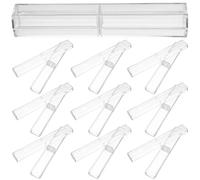 ifundom 10pcs Plastic Ink Pen Case Multi-functional Ballpoint Pen Box Portable Wrapping Box for Students Easy to Organize