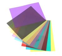 ifundom 10PCS PVC Film Sheets Colorful Light Gel Filters 0.3mm Thickness 210x297mm Plastic Overlays for Dyslexia Reading Aid and Color Correction
