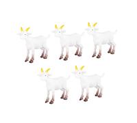ifundom 10pcs Realistic Pvc Goat Model Vivid Farm Animal Ornaments for Miniature Landscapes Educational Learning and Creative Decor