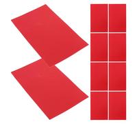 ifundom 10pcs Red Silicone High Heel Shoe Sole Protectors Non-Slip Pads Noise Reduction Inserts 130x80mm Heel Cushions for Women’s Shoes Sturdy Wear-Resistant Stickers