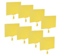 ifundom 10pcs Reusable Mini Chalkboard Price Clips with 360 Degree Rotating Swivel Function, Yellow PVC Material for Farmers Markets and Basket Displays to Minimize Paper Waste