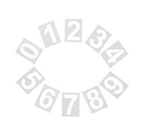 ifundom 10pcs Reusable Plastic Street Address Stencil Set with 5 Inch Bold Numbers for High Visibility Numbering, Easy Installation, Suitable for Outdoor Driveway and Trash Bins, Silver