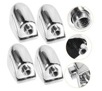 ifundom 10pcs Single-end Snare Drum Lug Ear Hooks for Snare and Bass Drums Easy Installation Replacement Parts Silver Finish