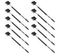 ifundom 10pcs Small Pet Grooming Comb Double-ended Tear Stain Remover Brush for Dogs Cats under Eye Cleaning Pet Face Detangling Comb Black Gold for Salon Finishing