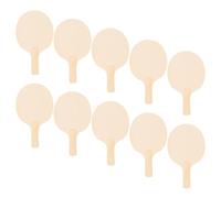 ifundom 10pcs Table Tennis Paddle Blank Make Your Own Rackets Wood Table Tennis Racquet Blanks DIY Racket for DIY Unpainted Beige