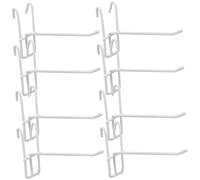 ifundom 10pcs White Iron Pegboard Hooks, Retail Display Storage | Versatile Hanging Accessories for Shop Owners, Workbench Organisation, Craft Rooms, Neat Presentation and Vertical Space Use