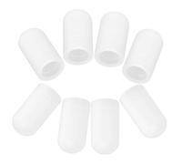 ifundom 10pcs White Silicone Drumstick Silent Tips Protecting Drumstick Heads Lightweight Drum Practice Caps for Drum Instruments Practice on The Go