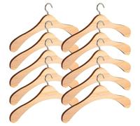 ifundom 10pcs Wooden Dolls Clothes Hanger, Mini Doll Hanger Doll Dress Outfit Holders Dollhouse Wardrobe Accessories (15cm)