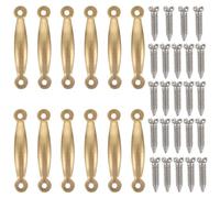 ifundom 12 Mini Dollhouse Furniture Handles Set with 12 Retro Arc Pulls and 24 Screws, DIY Mini House Accessories Replacement for Dollhouse Décor
