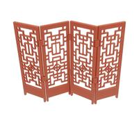 ifundom 12 Scale Mini Chinese Style Folding Screen Divider Vintage Wooden Texture Dollhouse Furniture Model Decorative Room Partition for Miniature Home Decor