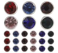 ifundom 120pcs Rivets Studs Rhinestone Rivets Mixed Colors Skin Friendly Sturdy Alloy Base for Bags Leather Craft DIY Making Random Color