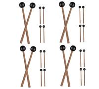 ifundom 12pairs Drum Mallet Classic Drumstick Percussion Stick Musical for Beginners Practice Drumstick Comfortable Grip for Home School Education Use