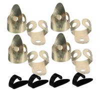 ifundom 12pcs Acoustic Guitar Picks Thick Metal Finger Picks Gel Grips for Learning and Playing Suitable for Guitars Banjos Ukuleles