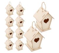 ifundom 12pcs Birdhouse Craft Kit Unpainted Wooden Hanging Bird Houses for DIY Painting Outdoor Use Educational Wildlife Experience Creative Art Activity for Boys