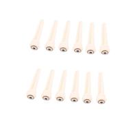ifundom 12pcs Bone Guitar Bridge Pins Brass Circle Shell Dot String Nails Pin for Acoustic Guitar