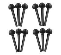 ifundom 12pcs Ebony Tuning Pegs for Oud Violin Classical Instrument Replacement Accessories Easy Tuning