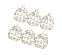 ifundom 12pcs Golden Birdcage Shape Tinplate Candy Boxes for Wedding and Birthday Parties, Hollow Sweet Holders for Chocolates and Sweets, Elegant Home Decor Containers