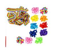 ifundom 12PCS Gymnastics Dance Streamer Ribbons with Fiberglass Rods Non-slip Handles for Artistic Twirling Ballet Rhythmic Training Party Favors Random Colors Random Color