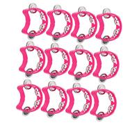 ifundom 12pcs Handheld Tambourines with Jingle Bells Lightweight Plastic Rhythm Instruments for Early Childhood Music Education Group Activities and Hand-eye Coordination Development