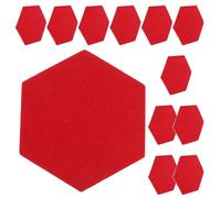 ifundom 12pcs Hexagonal Felt Tiles Bulletin Board Stylish Modern Self Adhesive Wall Art for Living Rooms Photo Display Decorative Wall Panels