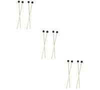 ifundom 12pcs Marimba Wooden Drumsticks Rubber Mallet Sturdy Percussion Wood Handle for Musical Tools Women Men Boy Girl Adults