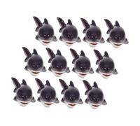 ifundom 12pcs Mini Resin Shark Figurines Tiny Cartoon Animal Ornaments for Garden Car Decor Realistic Detail Small Decorations for Dollhouse Landscape Miniature Resin Sharks