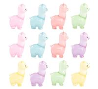 ifundom 12pcs Miniature Alpaca Figurines Glow in The Dark Alpaca Ornaments Luminous Fairy Garden Animals for Bonsai Moss Landscape Decor