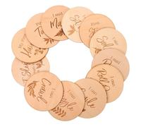 ifundom 12pcs Monthly Cards Stylish Photo Props for Newborn Elegant Carved Design Safe Odorless Material for Showers and Photo Albums