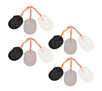 ifundom 12pcs Oval Foam Mesh Soap Bags for Bar Soap Exfoliating with Comfortable Grip and Hanging Rope Polyester Material for Shower and Travel Bathing