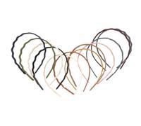 ifundom 12pcs Plastic Wavy Headbands Headband with Teeth Non-slip Extra Holding Force Fashion Style for Women Teens Backpacking Traveling Random Color