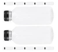 ifundom 12pcs Reusable Juice Bottle 400ml Plastic with Secure Sealing
