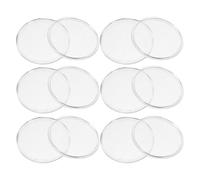 ifundom 12pcs Round Acrylic Coin Collection Box Easy to Open Plastic Storage Case for Displaying and Protecting Coins, for Collecting and Organising