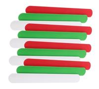 ifundom 12pcs Silicone Slap Bracelets Comfortable Snap Bands for Party Favors Goodie Bag Fillers Red Green White Colors