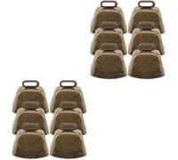 ifundom 12pcs Vintage Cow Horse Sheep Bells Loud Copper Bells for Pets Livestock Decorative Wind Chime Sound for Easy Animal Locating Rustic