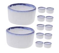 ifundom 12pcs Water Bowl for Tarantula Scorpion Ceramic Feeding Dish Compact Design for Reptiles Visibility for Fresh Water Versatile Use As Food Bowl
