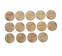 ifundom 12pcs Wooden Cards Growth Tracking Props for Newborns Monthly Photo Keepsakes to Celebrate Boy Girl and Memories