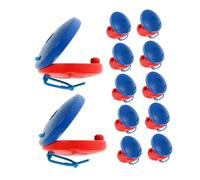 ifundom 12pcs Wooden Castanets for Boys and Girls Red and Blue Hand Instruments Early Learning Musical Toys Develop Rhythm and Creativity for Toddlers