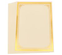 ifundom 12sheets Diploma Certificate Paper with Foil Border Printable Blank Inner Paper for Awards Business Graduation Recognition Certificates