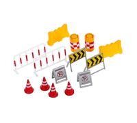 ifundom 14 pcs Scale Traffic Signs and Street Accessories for Photography Decoration and Creative Miniature Landscapes