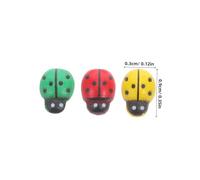 ifundom 150pcs Mini Resin Ladybug Figurines Weatherproof Garden Accessories Miniature Charms Realistic Small Insects for DIY Crafts and Micro Landscape Projects Mixed Color