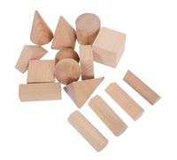ifundom 15pcs Montessori Wooden Block: Unfinished Wood Cubes Educational Toys for Toddlers Building Stacking Stem Math Sorting Teacher Supplies