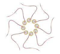 ifundom 15pcs Piezo Disc Elements Guitar Pickups Brass Enhanced Sound Resonant Frequency 1.8 +/ 0.3 Khz Lasting Use Golden Contact Mics Drums Pickup for Musicians