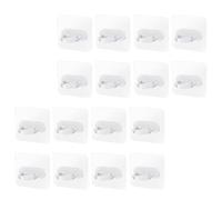 ifundom 16pcs Adhesive Wall Hooks Bathroom Hooks Shower Holder Pp Nail-Free Wall Mounted Storage Gel Bottle Rack for Indoor Bedroom