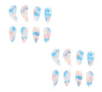 ifundom 16pcs Guzheng Fake Nails Double-sided Arc Design Fingertip Protectors for Guzheng Practice and Other String Instruments Comfortable Fit Enhanced Sound Quality