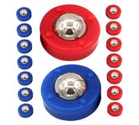 ifundom 16pcs Multi Function Tabletop Rollers for Family Games Durable Steel and Plastic Rolling Balls Hand Eye Coordination Enhancer Includes Blue and Red Beads for Shuffleboard and Table