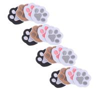 ifundom 16Pcs Self-Adhesive Embroidered Paw Print Patches 3.5Cm Fabric Stickers for DIY Clothes Jackets Bags, Colorful Small Animal Paw Applique Patches for Repair and Decoration